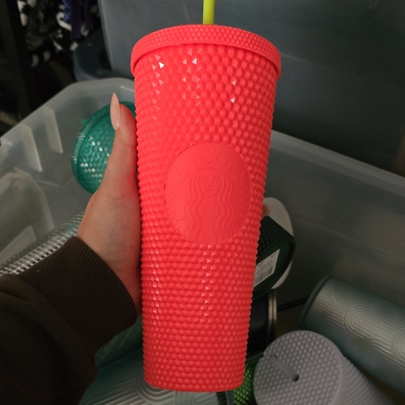 Starbucks Textured Tumblers in Green, Pink, and Silver - Picture 13 of 16